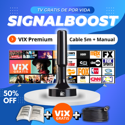 SignalBoost™ | Antena Digital HDTV + Combo Boost GRATIS (Funciona en todos los tv)